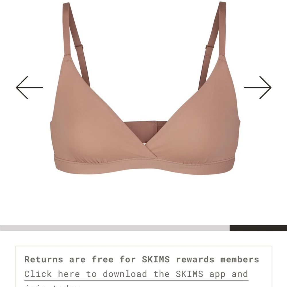 SKIMS Tan Seamless Triangle Bralette